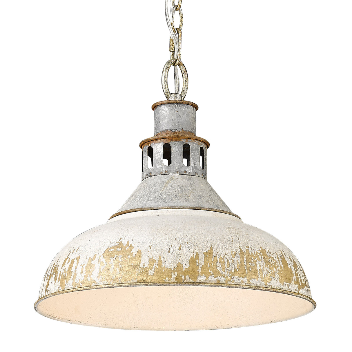 Kinsley Large Pendant in Aged Galvanized Steel