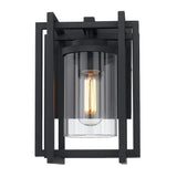 Tribeca Small Outdoor Wall Sconce in Natural Black