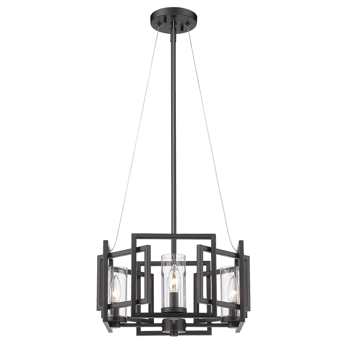 Marco Semi-Flush in Matte Black