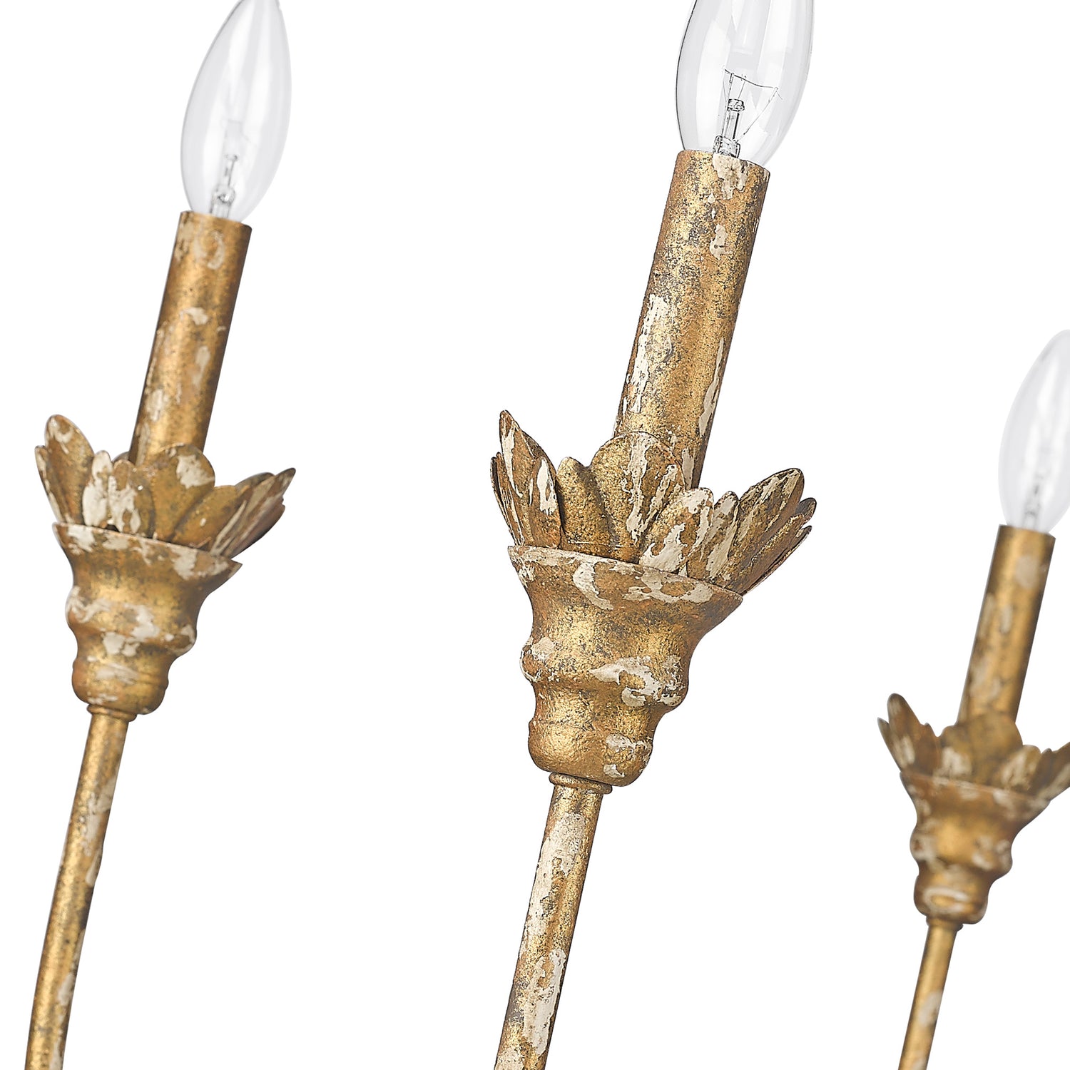 Lillianne HG 6 Light Chandelier in Heirloom Gold