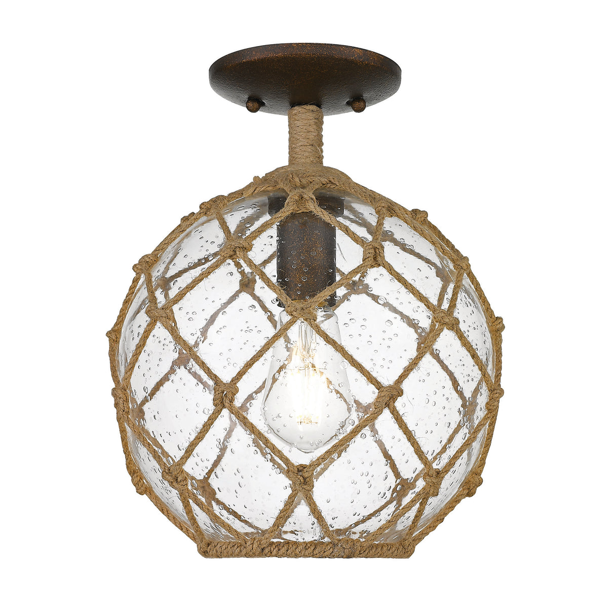 Haddoc Semi-Flush in Burnished Chestnut