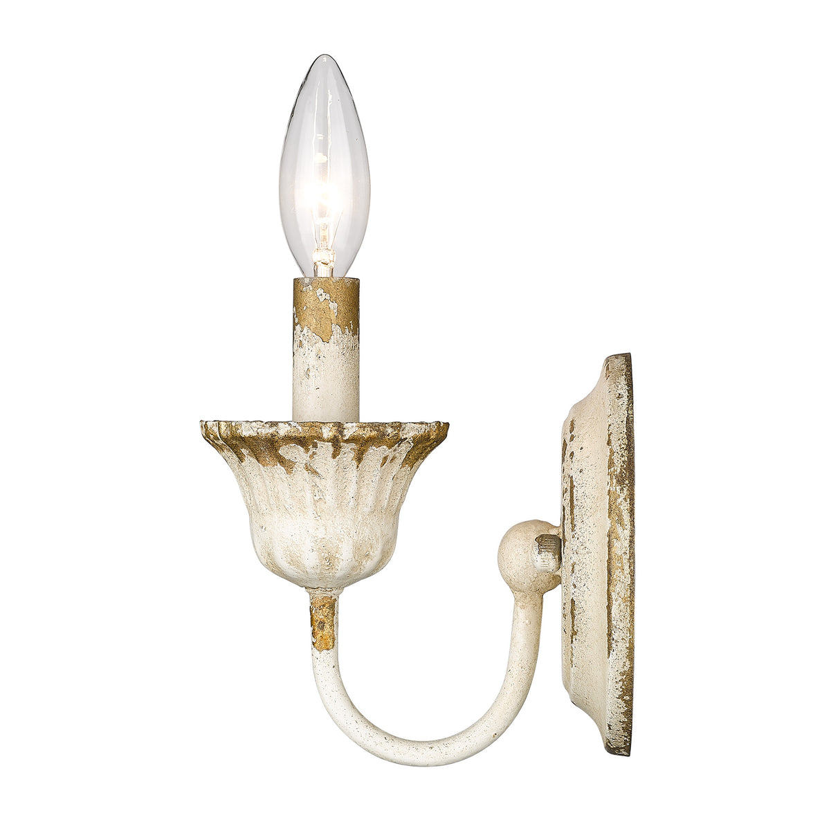 Jules 1 Light Wall Sconce in Antique Ivory