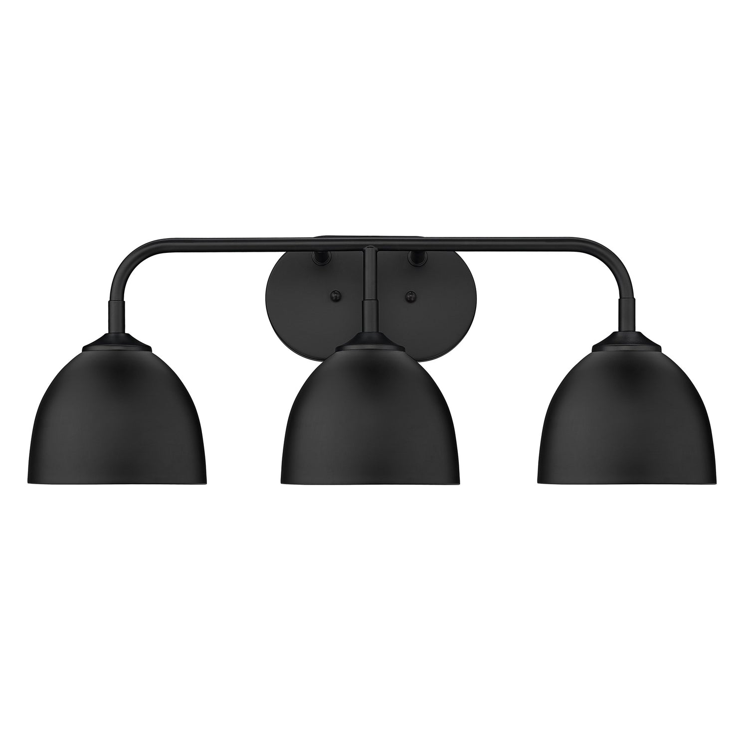 Zoey 3-Light Bath Vanity in Matte Black with Matte Black Shade