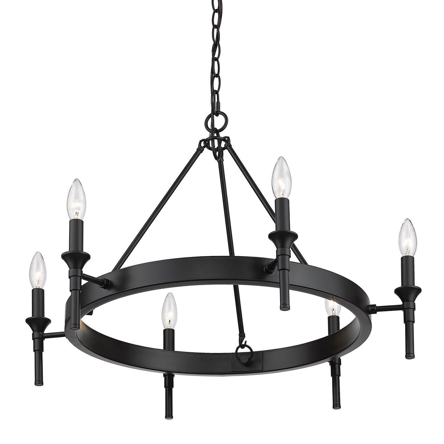 Edinburgh 6 Light Chandelier in Matte Black