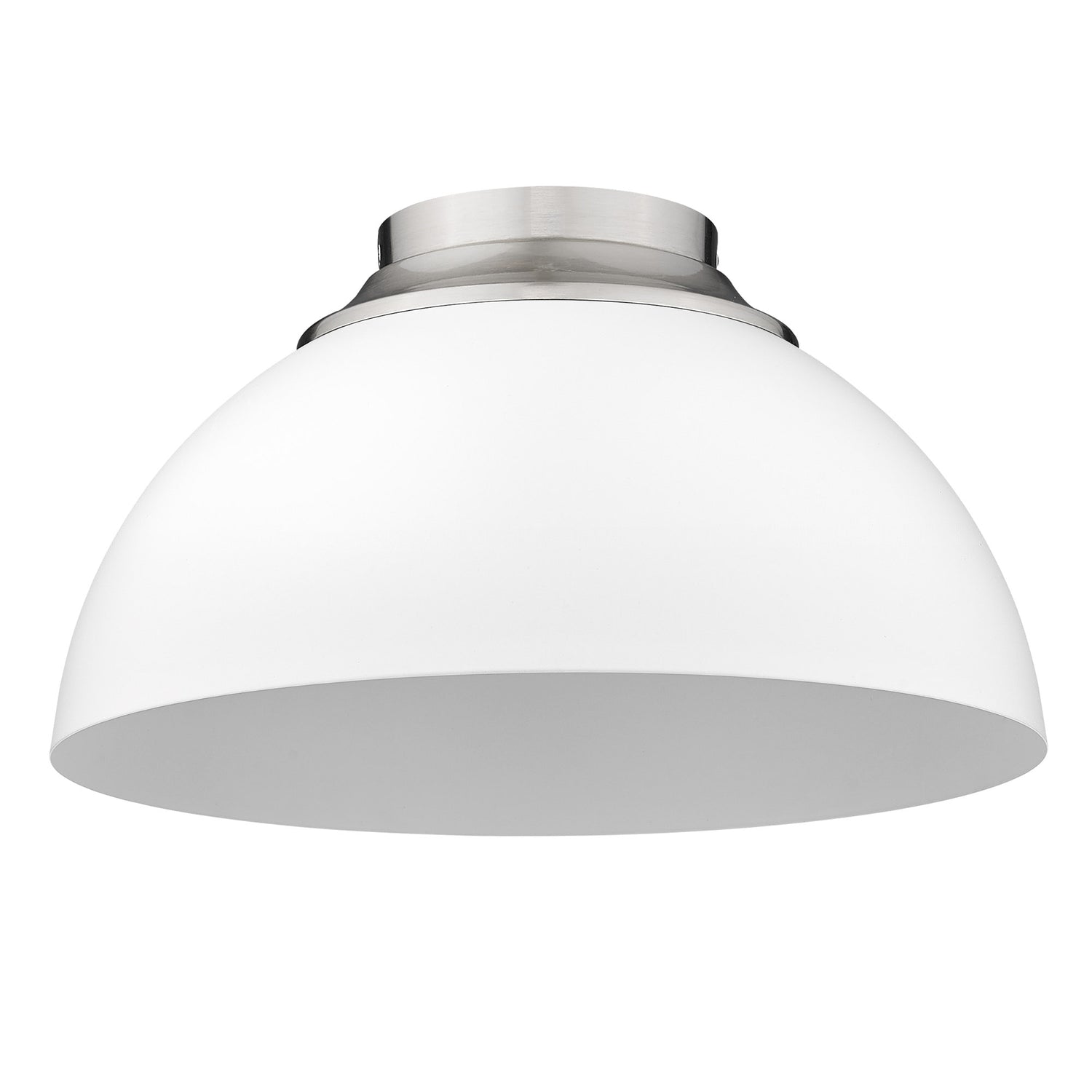 Zoey Flush Mount in Pewter with Matte White Shade