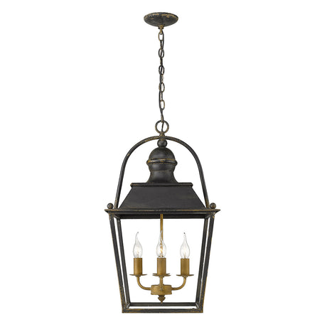 Christoff 4 Light Pendant in Antique Black Iron