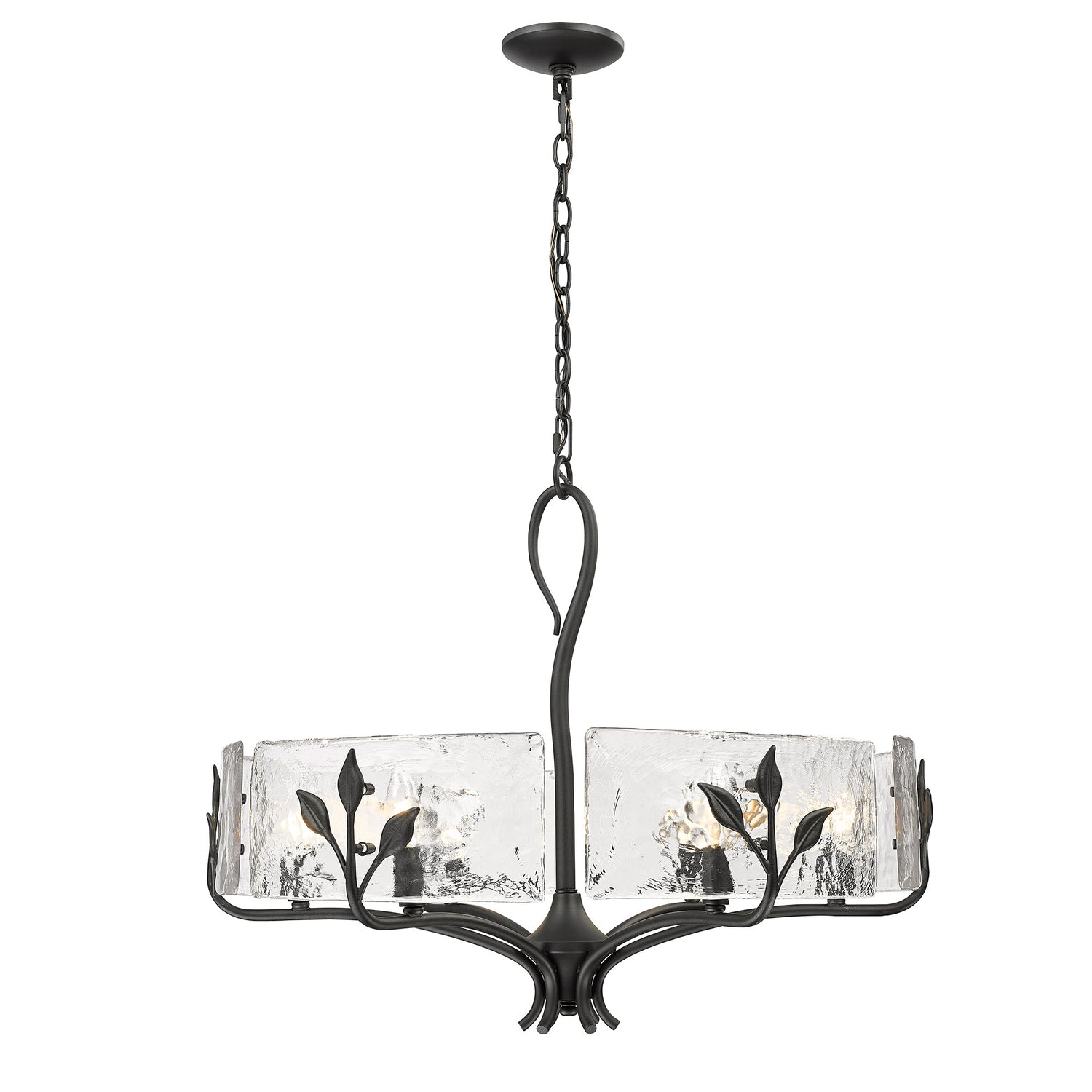 Calla Natural Black 6 Light Chandelier