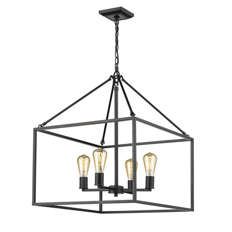 Wesson 4-light chandelier in Black