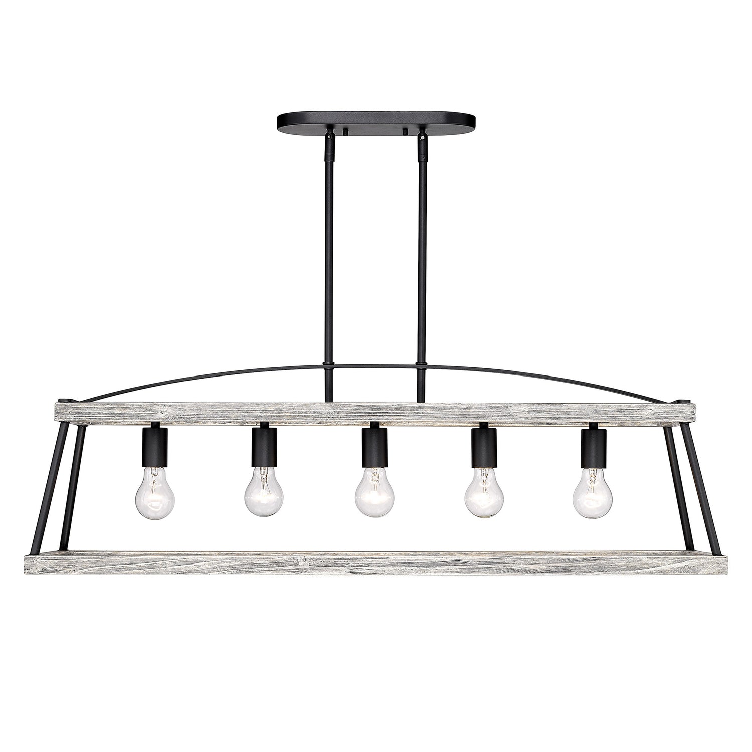 Teagan Linear Pendant in Natural Black with Gray Harbor Accents