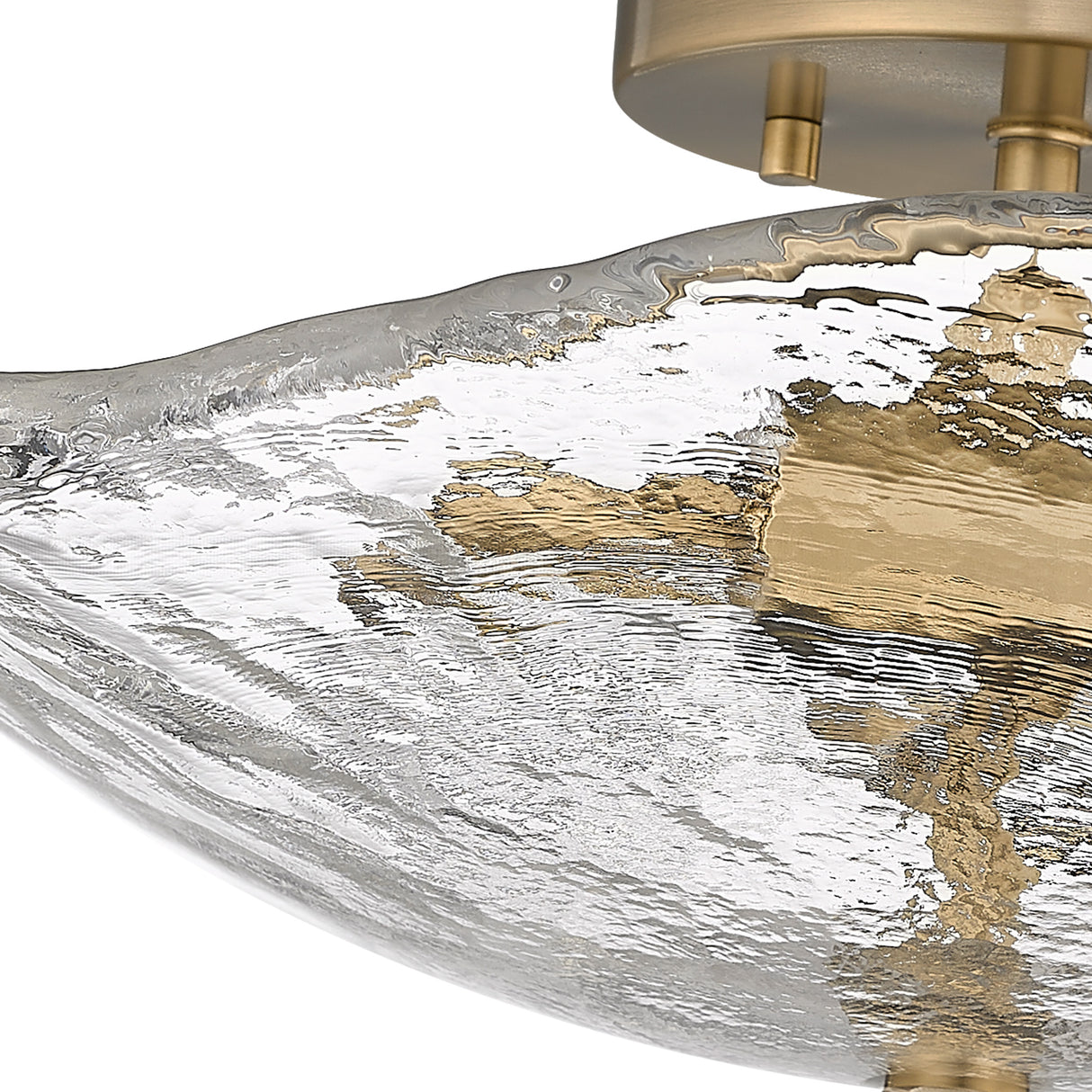 Samara MBS Modern Brass 2 Light Semi-Flush