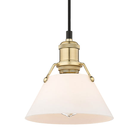 Orwell BCB Small Pendant in Brushed Champagne Bronze with Opal Glass Shade