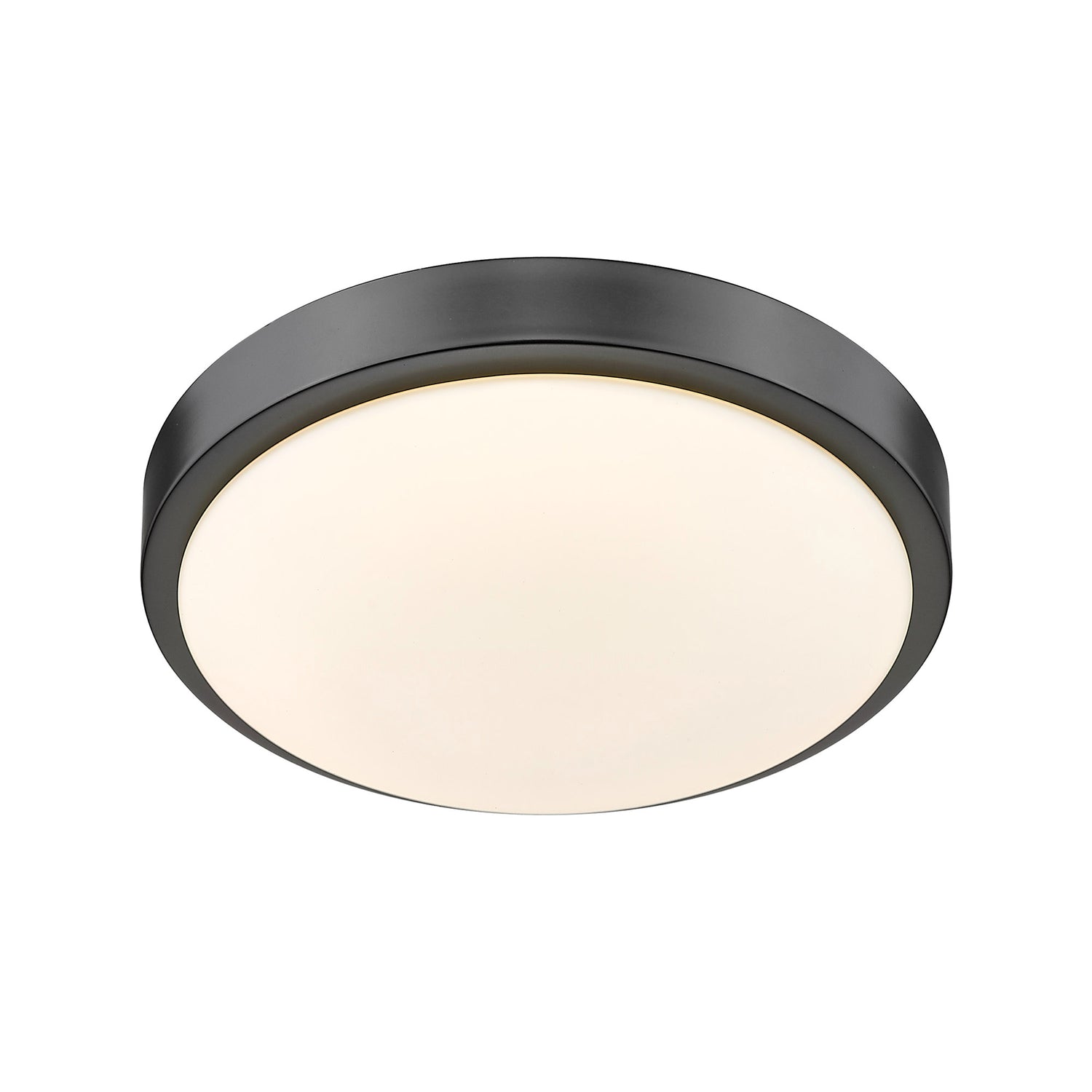 Gabi 10" Flush Mount in Matte Black with Opal Glass