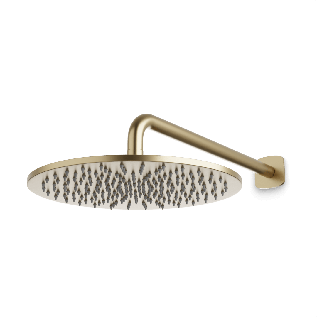 Artos Harmony 12" Rain Shower Head on Wall Mount Arm Satin Brass – F924W12SB