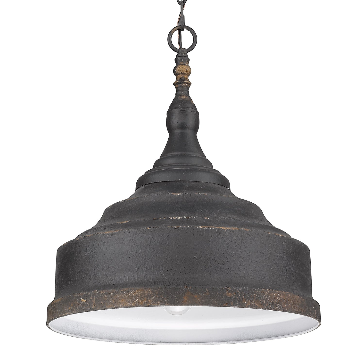 Keating 3 Light Pendant in Antique Black Iron