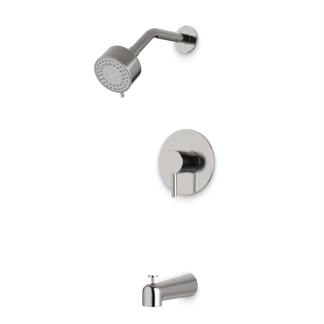 Artos Opera Pressure Balance Tub / Shower Trim Kit with Multifunction Shower Head Brushed Nickel – TS162BN