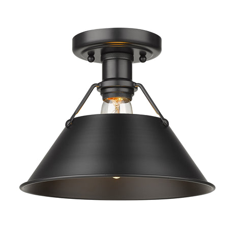 Orwell BLK Flush Mount in Matte Black with Matte Black Shade