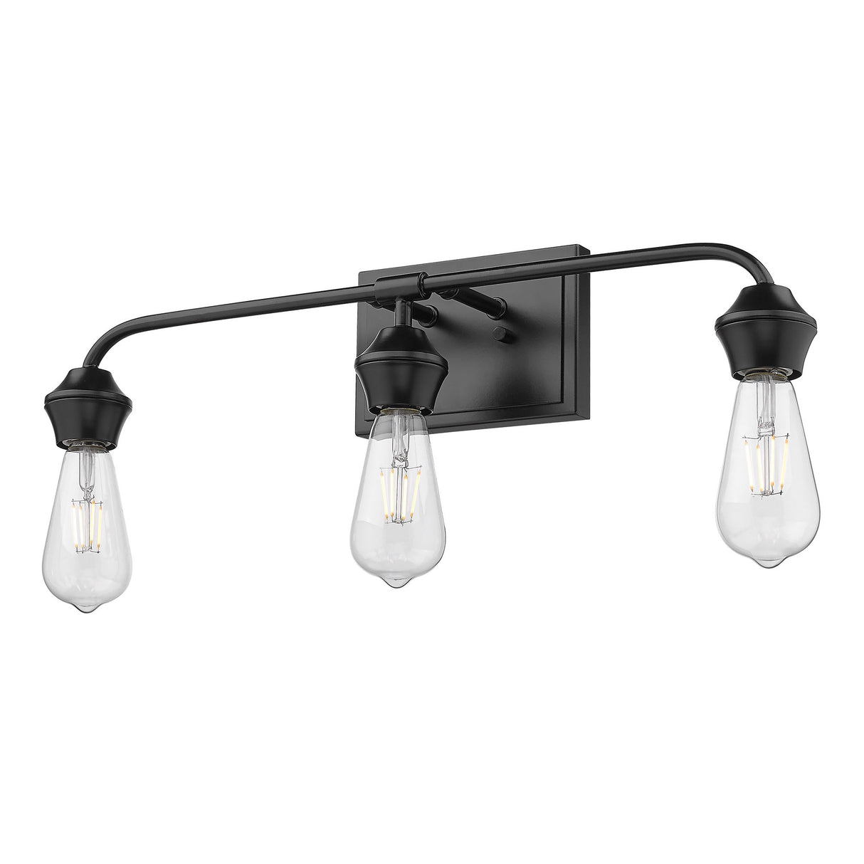 Ormond 3 Light Bath Vanity in Matte Black