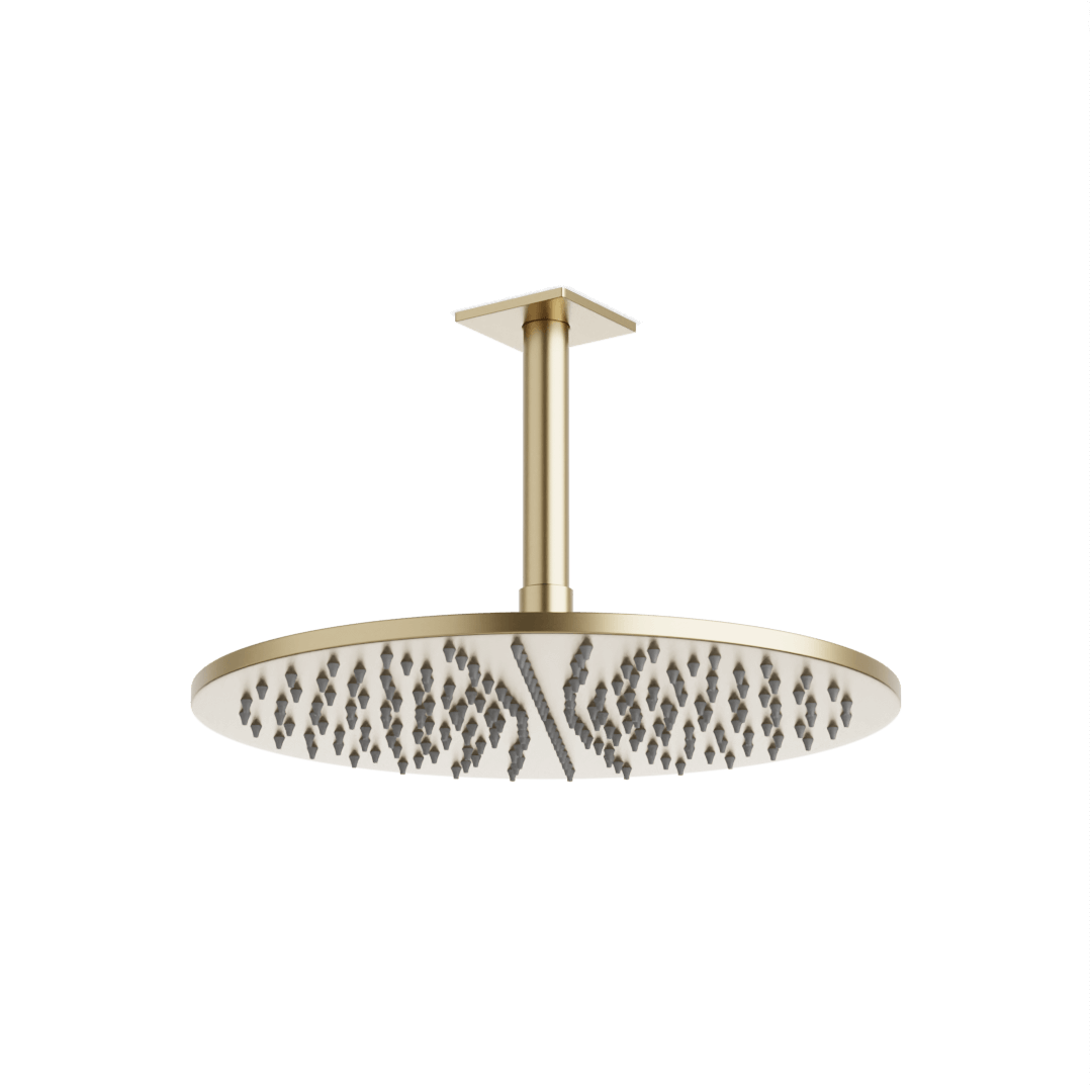 Artos Otella 12" Rain Shower Head on Ceiling Mount Arm Satin Brass – F907-18/5SB