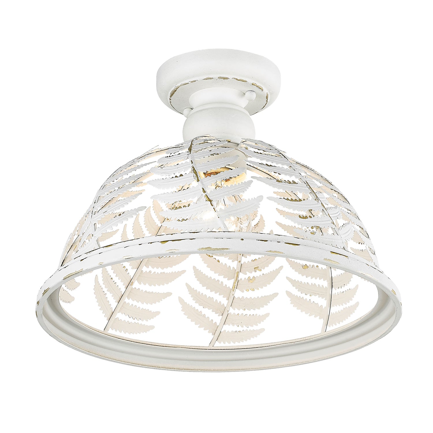 Annalin Vintage Decor White Semi-Flush