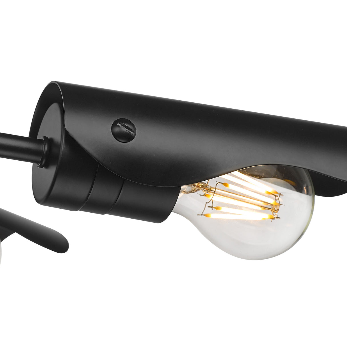Newton 6 Light Semi-Flush in Matte Black