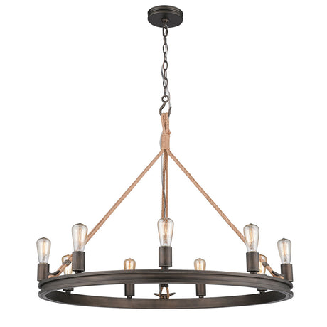 Chatham 9 Light Chandelier in Gunmetal Bronze