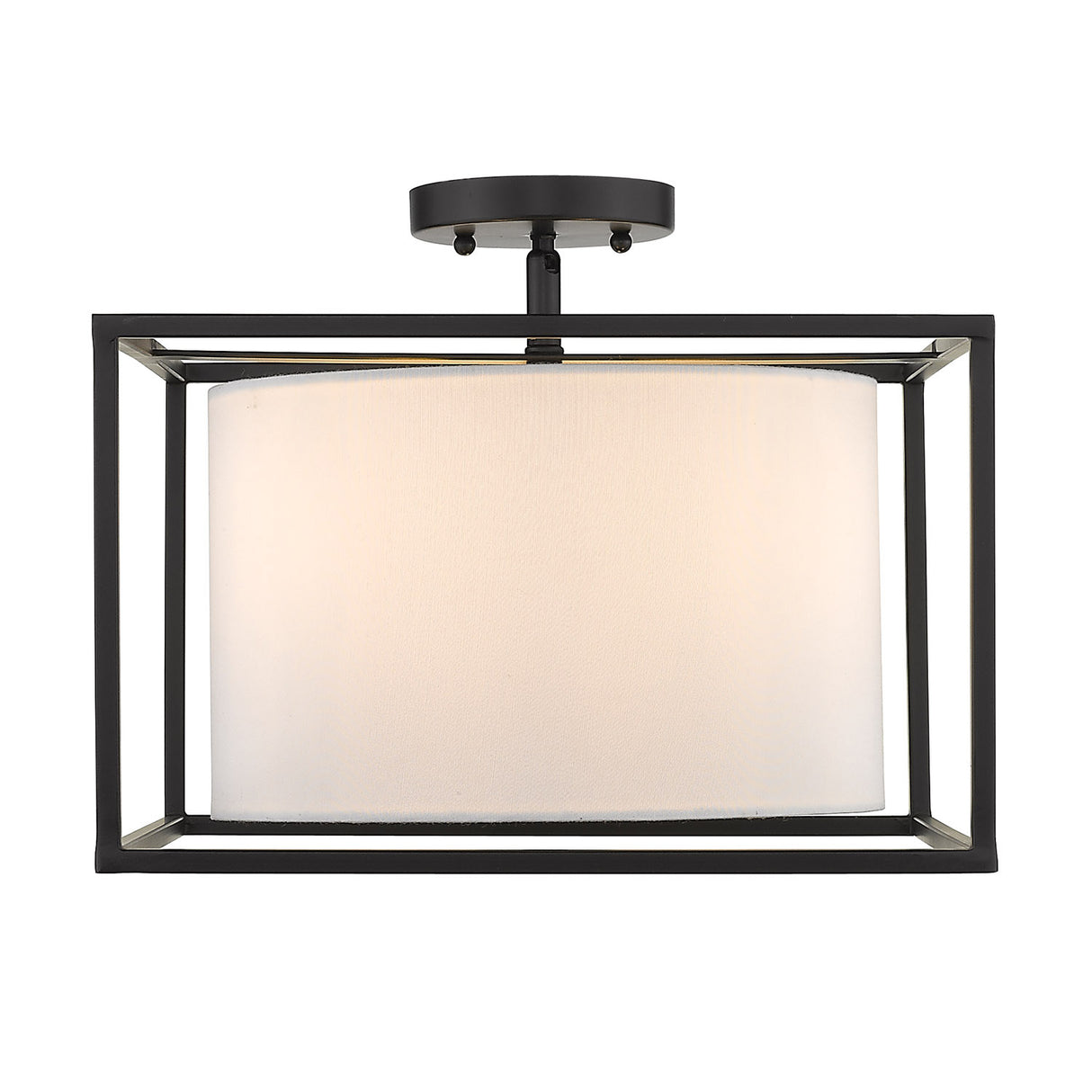 Manhattan Semi-Flush in Matte Black