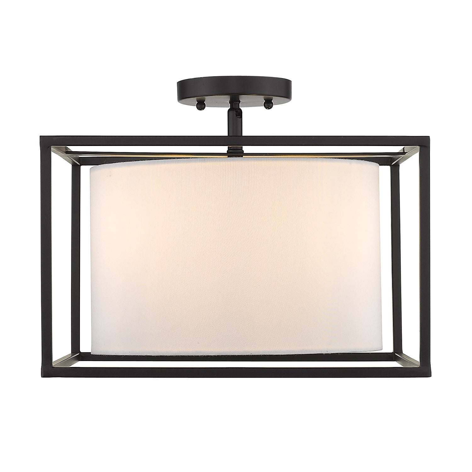 Manhattan Semi-Flush in Matte Black