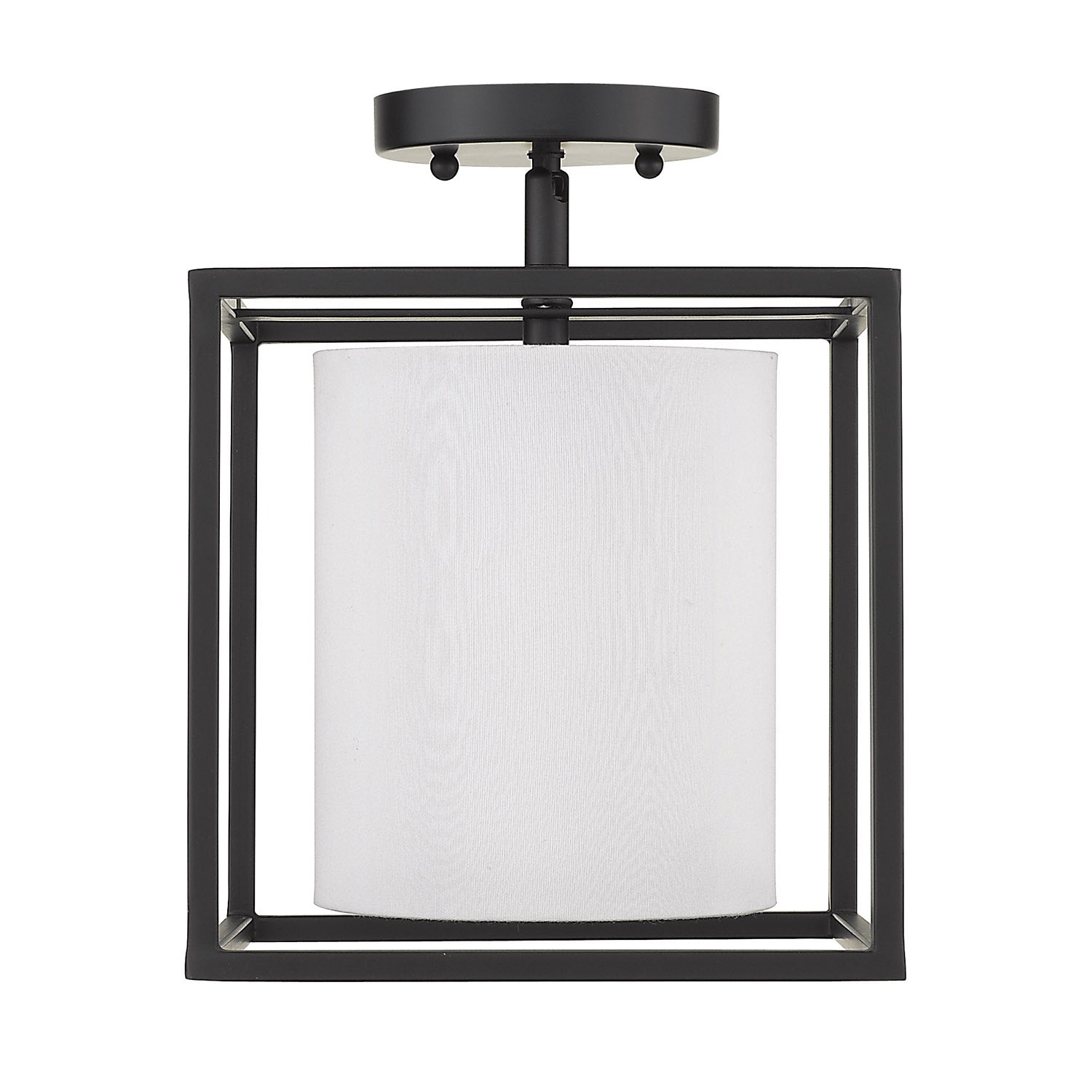 Manhattan Semi-Flush in Matte Black