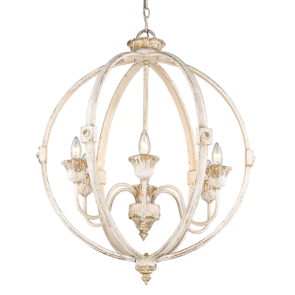 Jules 6-Light Chandelier in Antique Ivory