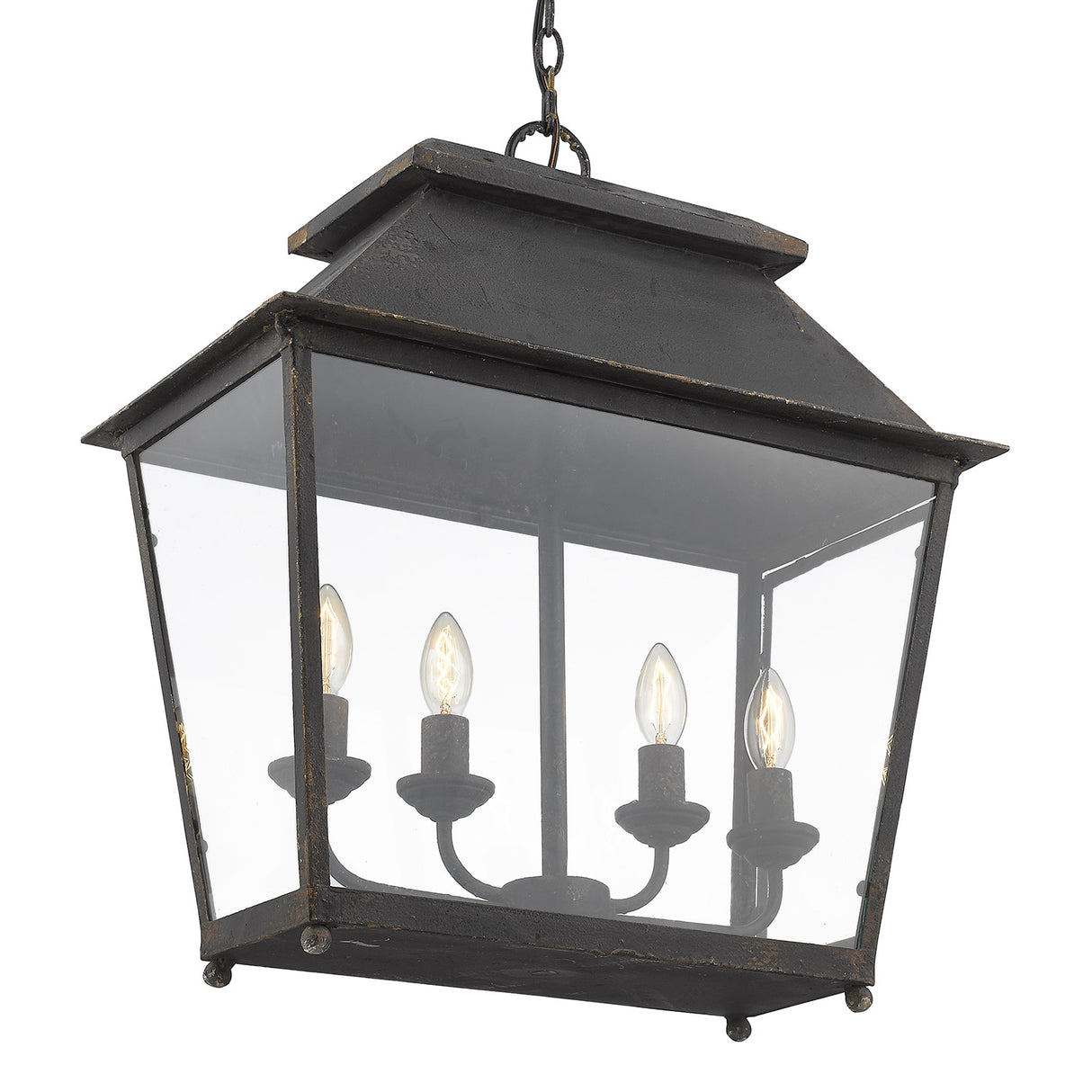 Abingdon 4-Light Pendant in Antique Black Iron