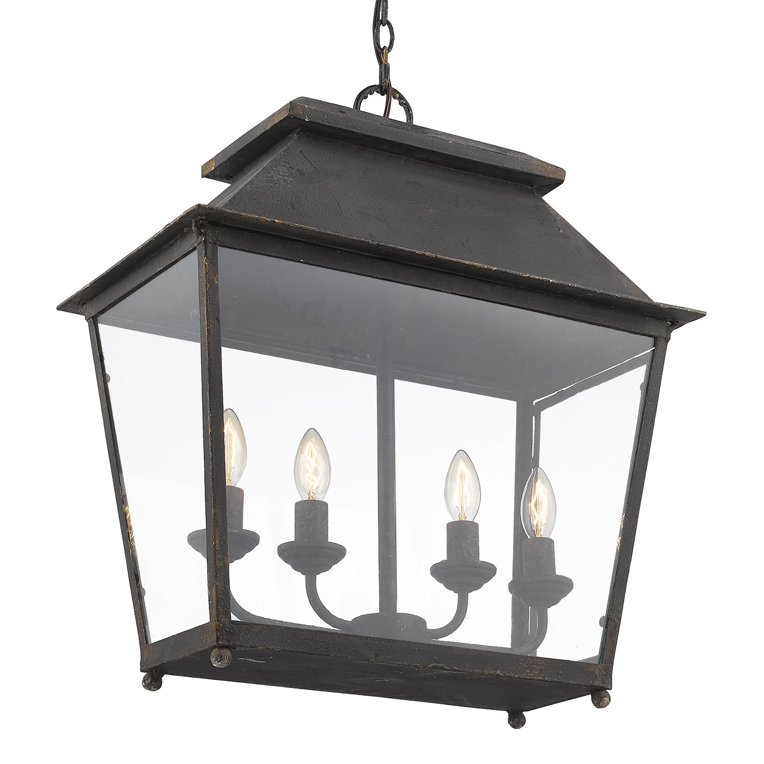 Abingdon 4-Light Pendant in Antique Black Iron