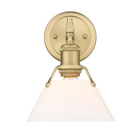 Orwell BLK 1 Light Bath Vanity in Brushed Champagne Bronze with a Clear Glass Shade
