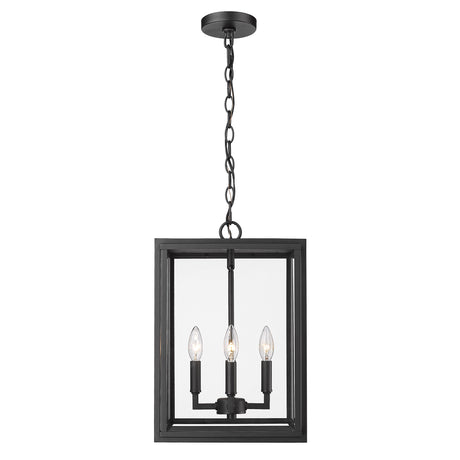 Tribeca Outdoor 4 Light Pendant in Natural Black