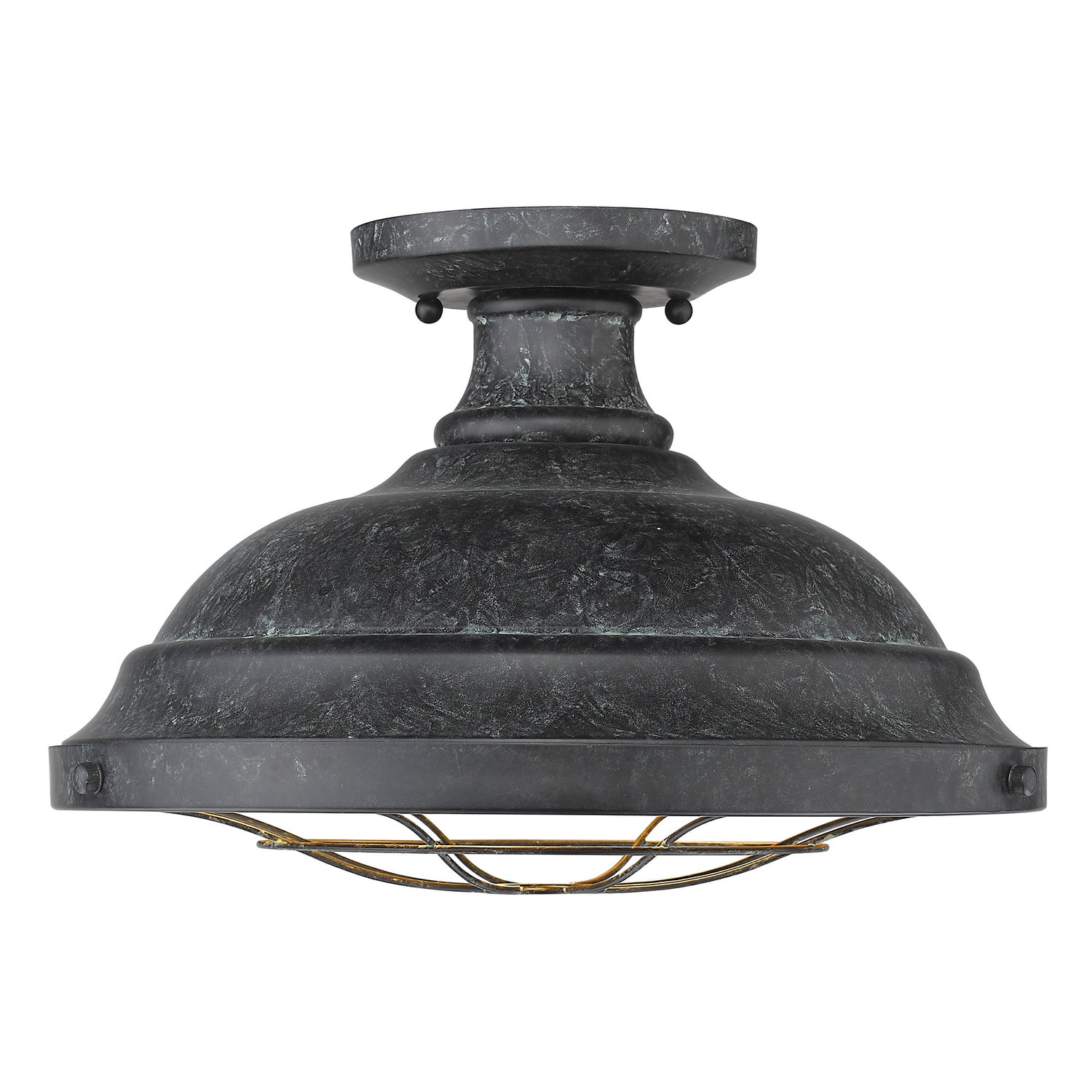 Bartlett Semi-Flush in Black Patina