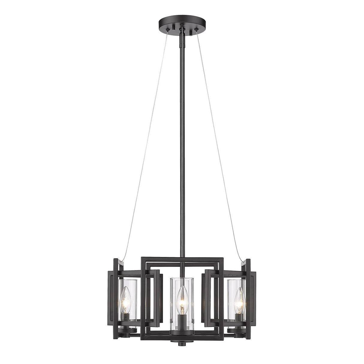 Marco 4 Light Pendant in Matte Black