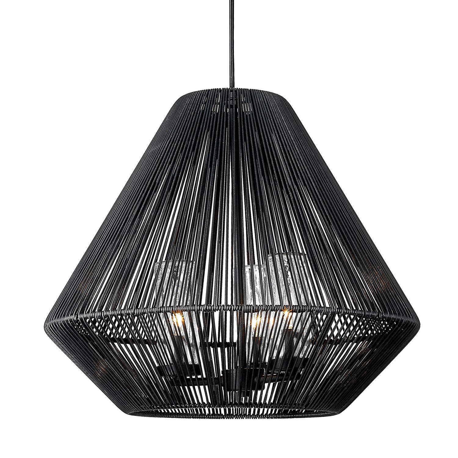 Valentina NB Natural Black 3 Light Pendant - Outdoor