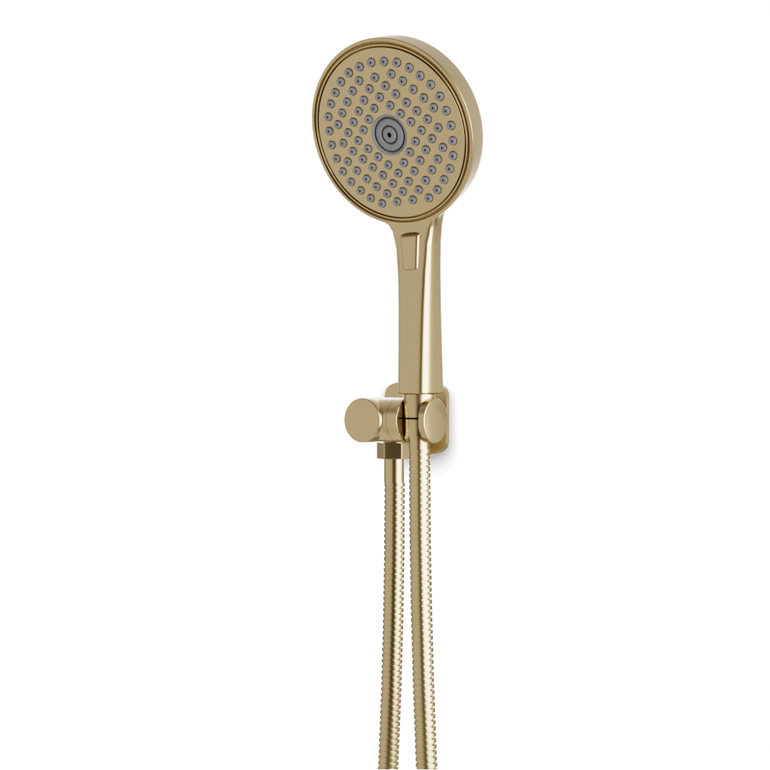 Artos Harmony Flexible Hose Hand Shower Kit on Pivoting Hook Satin Brass – F907-110TRSB