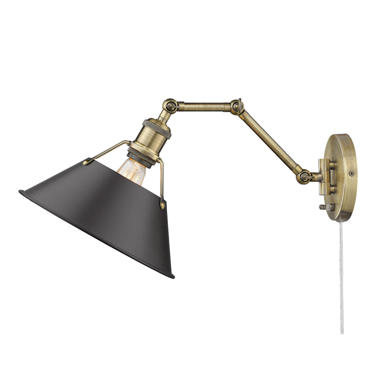 Orwell AB Articulating 1 Light Wall Sconce with Rubbed Bronze Shade