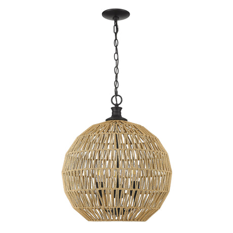 Florence 3-Light Pendant in Matte Black