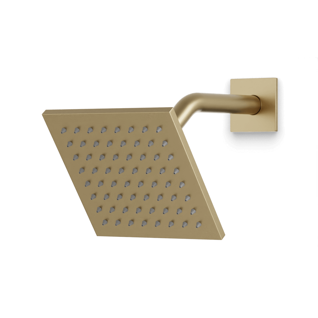 Artos Edge 6" Shower Head on Angled Arm Satin Brass – F907-75SB