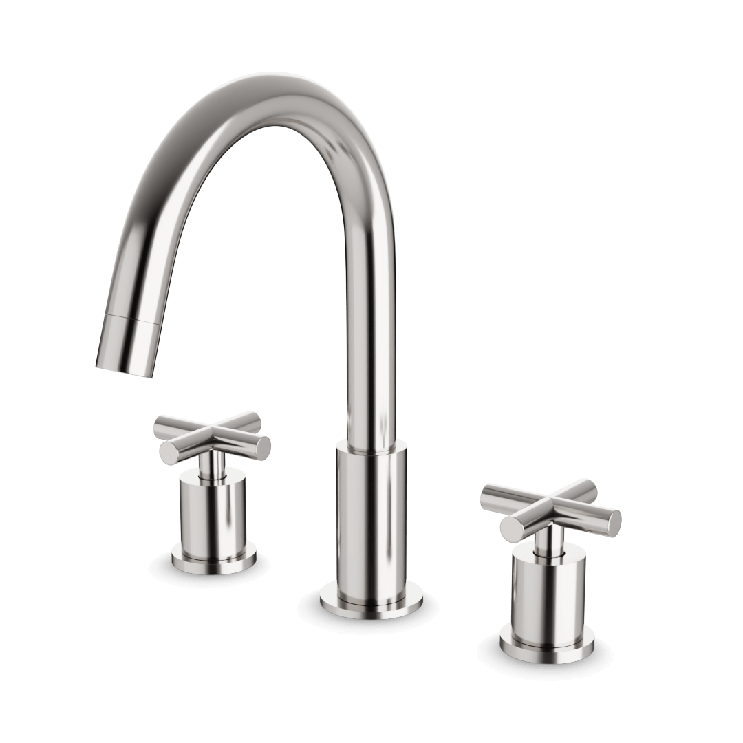 Artos Opera 8" Widespread Bathroom Faucet With Cross Handles Brushed Nickel – FS315BN