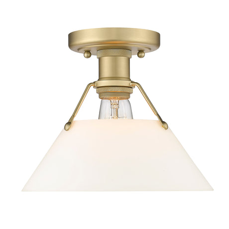 Orwell BCB Flushmount in Brushed Champagne Bronze with Opal Glass Shade