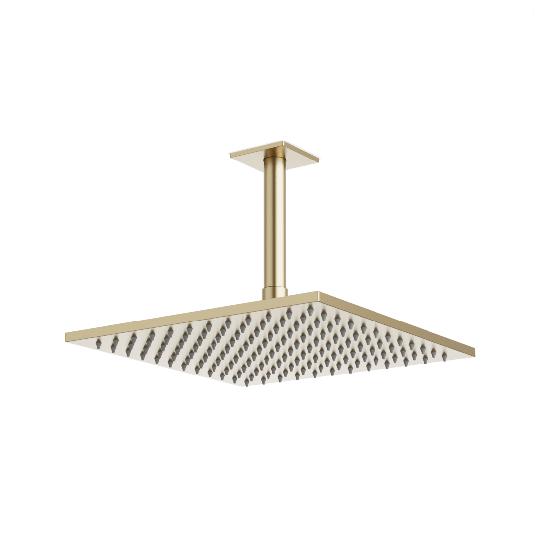 Artos Edge 10" Rain Shower Head on Ceiling Mount Arm Satin Brass – F907-51SB