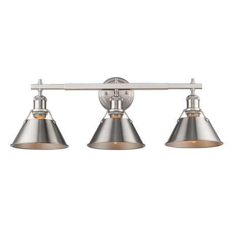 Orwell PW 3 Light Bath Vanity in Pewter with Pewter Shade