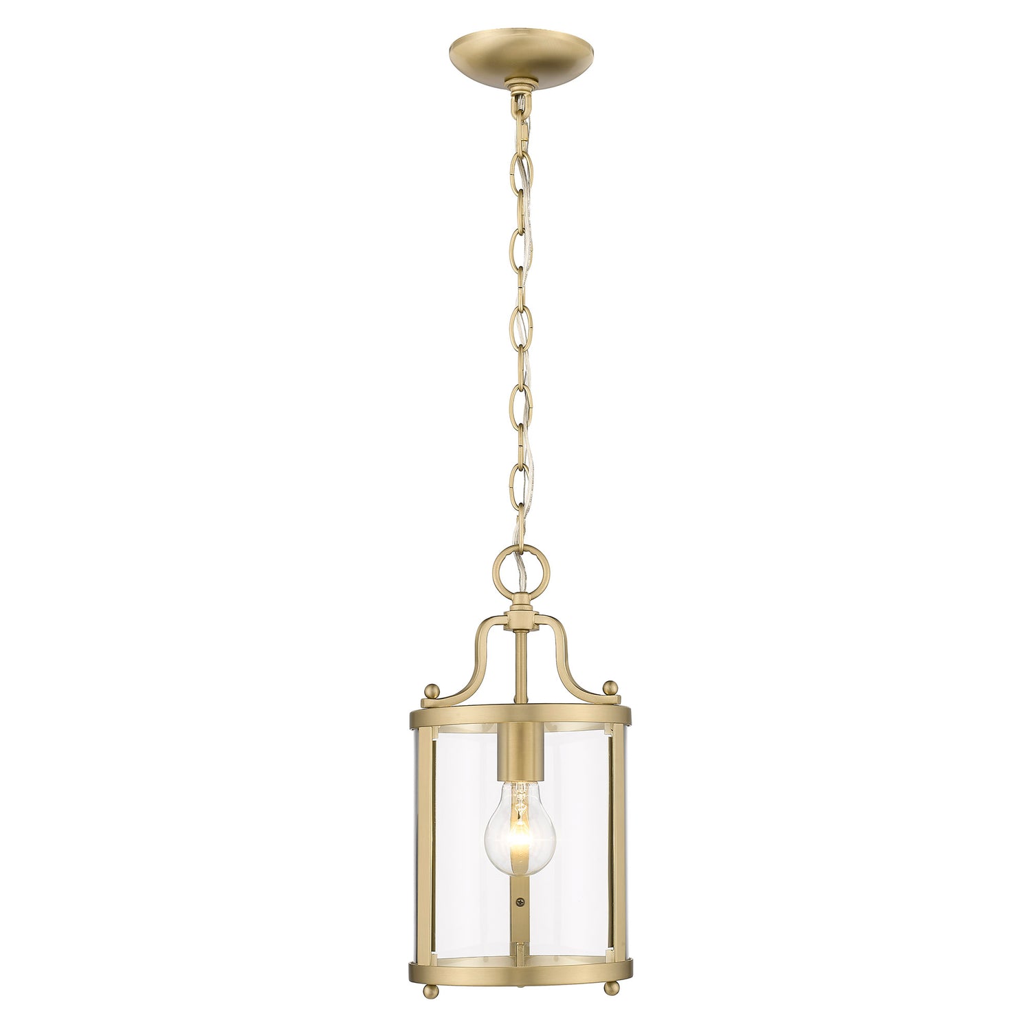 Payton BCB Mini Pendant in Brushed Champagne Bronze with Clear Glass Shade