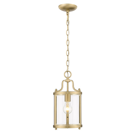 Payton BCB Mini Pendant in Brushed Champagne Bronze with Clear Glass Shade