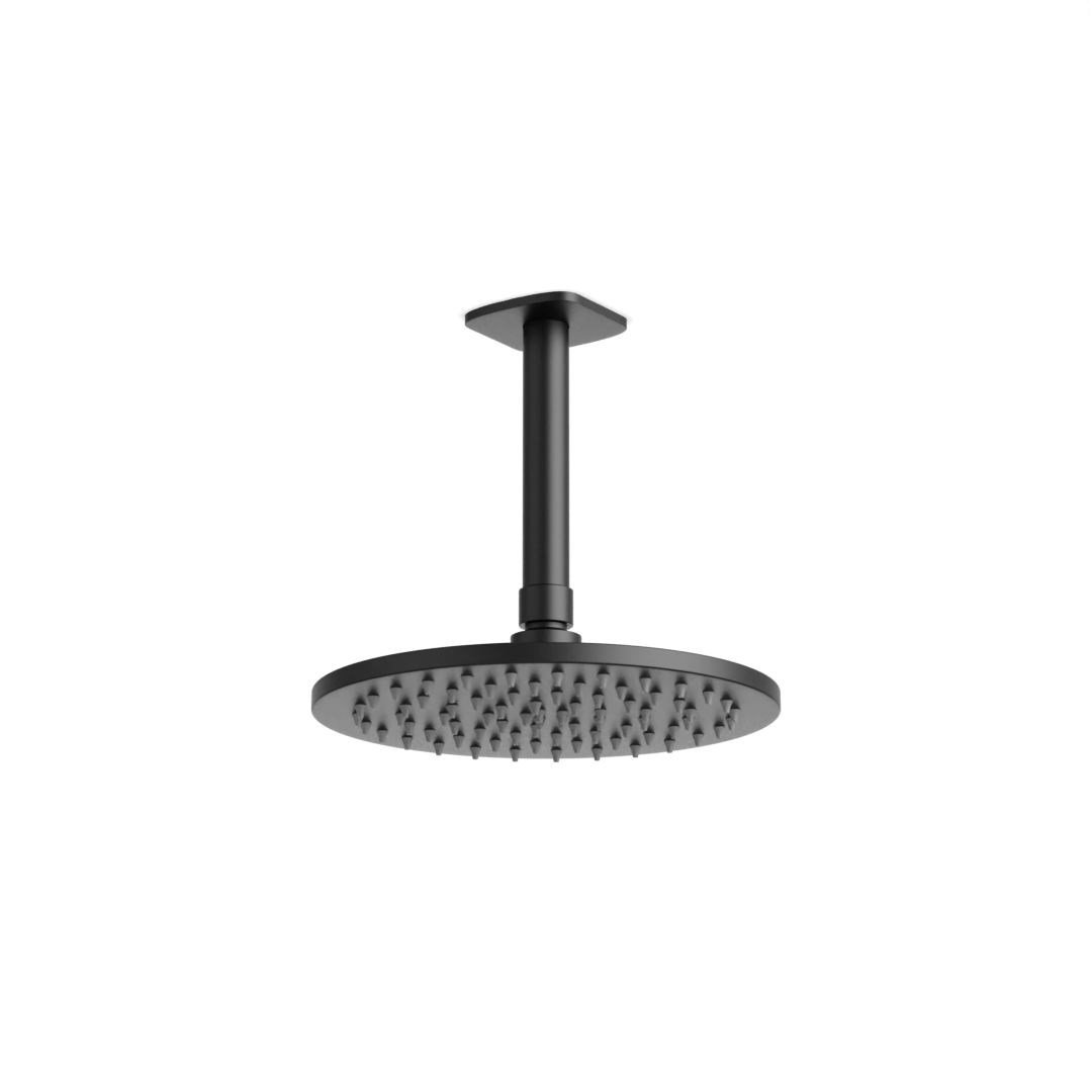 Artos Harmony 8" Rain Shower Head on Ceiling Mount Arm Matte Black – F924C8BK