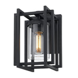Tribeca Small Outdoor Wall Sconce in Natural Black