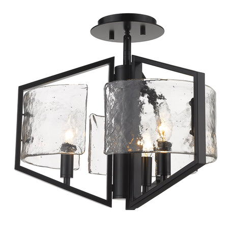 Varsha Semi-Flush in Matte Black