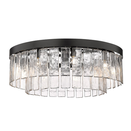 Ciara BLK Matte Black 9 Light Semi-Flush